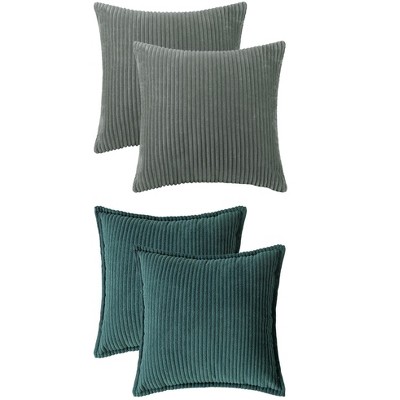 REGALWOVEN 4 Pcs Solid striped Modern Couch Sofa Home Pillow Covers 18" x 18"
