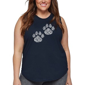 LA Pop Art Women's Word Art Tank Top - Cat Mom - 1 of 4