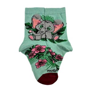 Elephant Sitting in Flowers Socks - from the Sock Panda (Ages 3-7) - 1 of 4