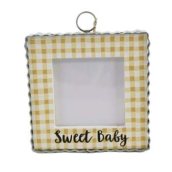 Round Top Collection 7.0" Sweet Baby Photo Frame Picture Gingham  -  Single Image Frames