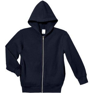 City Threads 100% Cotton Kids Unisex Soft Fleece Zip Hoodie with Inner Pockets - USA-Made - 1 of 4