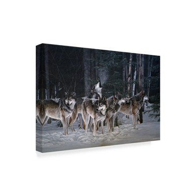 Trademark Fine Art -Ron Parker 'Breaking The Silence Wolves' Canvas Art