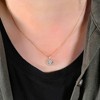 Pompeii3 1 Ct Halo Diamond Pendant 14k Yellow Gold 18" Chain Necklace - 4 of 4