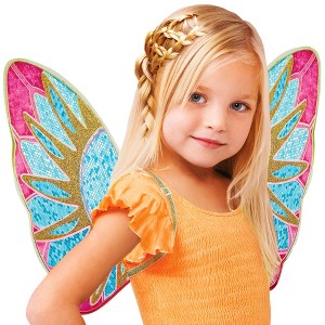 Winx Club Bloom’s Stella Wings Dress-Up Costume for Kids - Adjustable 20" Play Wings with Glitter Details - 1 of 4