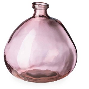 VivaTerra Askew Recycled Glass Balloon Vase, 9" - 1 of 2