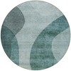 Green And Sage Abstract Washable Indoor Outdoor Area Rug - 4 of 4