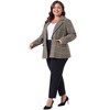 Agnes Orinda Women's Plus Size Business Casual Outfits Lapel Notch Trendy Formal Plaid Office Blazers - 3 of 4