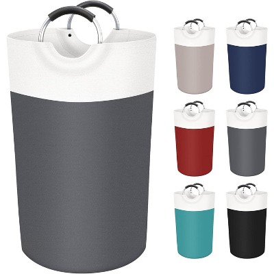 90L Laundry Basket, Freestanding Laundry Hamper, Collapsible Dirty Clothes Hamper, Waterproof Fabric with Foam Protected Aluminum for College