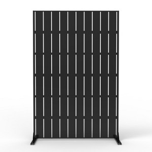 Metal Privacy Screen Outdoor 72" H x 47" W, Outdoor Privacy Screen & Panels, Freestanding Decorative Screens for Patio Lawn Garden Deck Balcony - 1 of 4