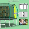 BestParts 14FT Round Trampoline with Ladder, Safety Net & Toss Target Game – Green Steel Frame - 4 of 4