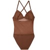 Capezio Plunge Neck Mesh Midriff Leotard - Girls - 3 of 4