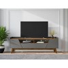 Marcus Mid-Century Modern 4 Shelf TV Stand for TVs up to 70" Gray - Manhattan Comfort - 2 of 4