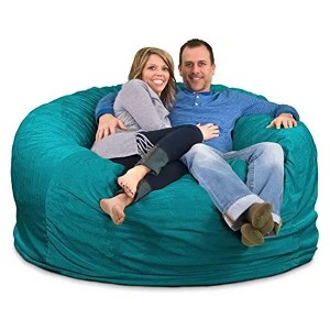 Ultimate Sack 6ft Bean Bag Chair, Oversized Comfortable Indoor Floor Lounger, Giant Foam-Filled Furniture for Relaxing, Teal Suede - 1 of 4
