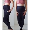 Women's Black Color Maternity Leggings Pregnancy Pants - 4 of 4