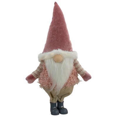 Northlight 16" LED Lighted Mauve Boy Gnome Christmas Figure