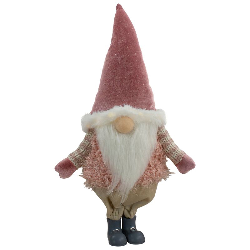 Northlight 16" LED Lighted Mauve Boy Gnome Christmas Figure, 1 of 6