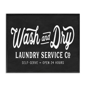 Stupell Industries Wash and Dry Laundry Service Co. Vintage Store Typography, 14" x 11" - 1 of 4