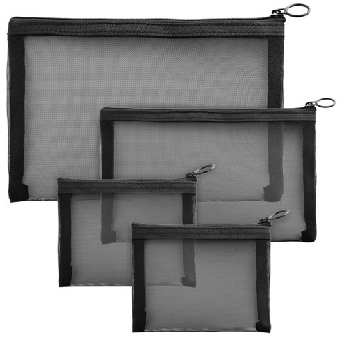SUNEE Mesh Zipper Pouch 11x16 in Black 30 Packs Large Mesh Zipper Pouch Bags