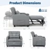 3-in-1 USB-Massage Convertible Sofa Bed, 110-180¡ã Recliner, Cup Holders, Side Pockets, 380 lbs, 4-Step Flip¡ªDorm & Guest Ready - 2 of 4