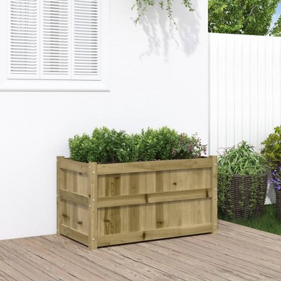 vidaXL Garden Planter 35.4"x19.7"x19.7" Impregnated Wood Pine