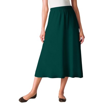 Woman Within Plus Size 7-Day Knit A-Line Skirt