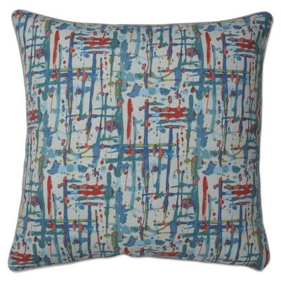 25" Outdoor/Indoor Floor Pillow Quiddt Americana Blue - Pillow Perfect