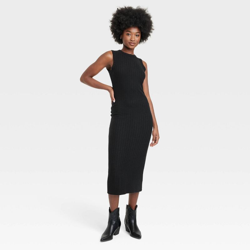 Women's Rib Knit Midi Dress - Universal Thread™, 1 of 11