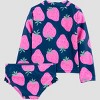 Carter's Just One You&#174 Toddler Girls' Long Sleeve Dino Rash Guard One Piece Swimsuit - Pink/Navy Blue - 2 of 4