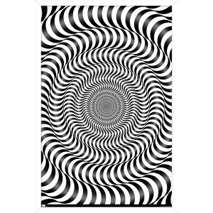 Trends International Zebra Stripe Optical Illusion Framed Wall Poster Prints - 1 of 4