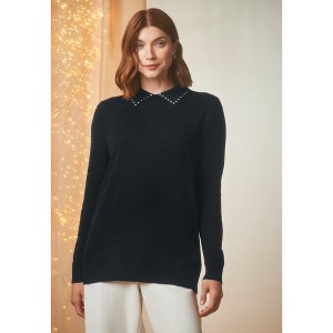 Jessica London Fine Gauge Embellished Sweater - 1 of 4