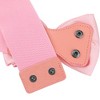 INSPIRE CHIC Women's PU Leather Elastic Band Bowknot Decor Stretch Belt 2 Pcs - 4 of 4