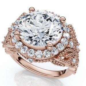 Pompeii3 Certified 3 1/3Ct Diamond Engagement Ring 14k Gold or Platinum Lab Created - 1 of 2