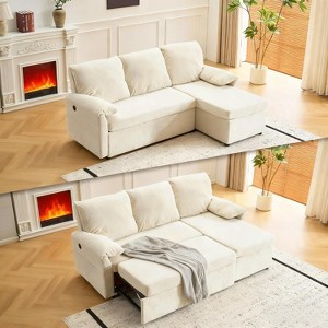 VINGLI Convertible Sofa Bed Couches for Living Room Sleeper Sofa with Pull Out Couch Bed L-Shape Sectional Couch with Storage Chaise, USB Charging - 1 of 4