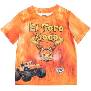Monster Jam Grave Digger El Toro Loco Megalodon Truck T-Shirt Toddler - 1 of 4