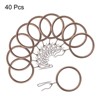Unique Bargains Metal Drapery Eyelet Sliding Shower Curtain Hook Rings 40 Pcs - 3 of 4
