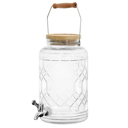 Gibson Home 1.2 Gallon Pineapple Clear Glass Drink Dispenser