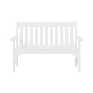 WestinTrends Malibu Outdoor 2-Person All-Weather HDPE Front Porch Garden Bench - 1 of 4