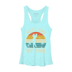 Women's Design By Humans Best Dad By Par Tropical Golf By Racerback Tank Top - 1 of 2