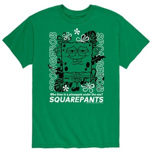Men's - SpongeBob SquarePants - Who Lives In A Pineapple Under The Sea Short Sleeve Graphic T-Shirt - 1 of 4