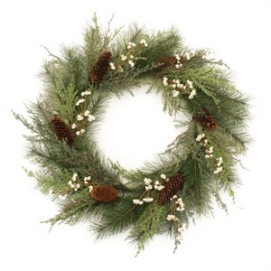 Mixed Pine and Tallow Berry Wreath 28"D - 1 of 1
