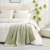 Snuggle Sac Cozy Fuzzy Reversible Knit Throw Blanket Soft Reversible Bedding Blankets - 4 of 4