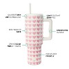 Simple Modern 40oz Pink Hearts on White Straw Tumbler - 3 of 4