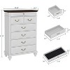 Farmhouse Tall Dresser,50" 7-Drawer Wooden Chest with Jewelry Storage for Bedroom - 2 of 4