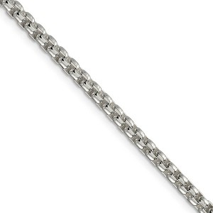 Black Bow Jewelry 3.6mm, Sterling Silver, Solid Round Box Chain Necklace - 1 of 4