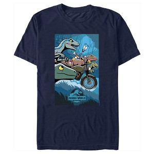 Men's Jurassic World Mr. DNA Animated Poster T-Shirt - 1 of 4