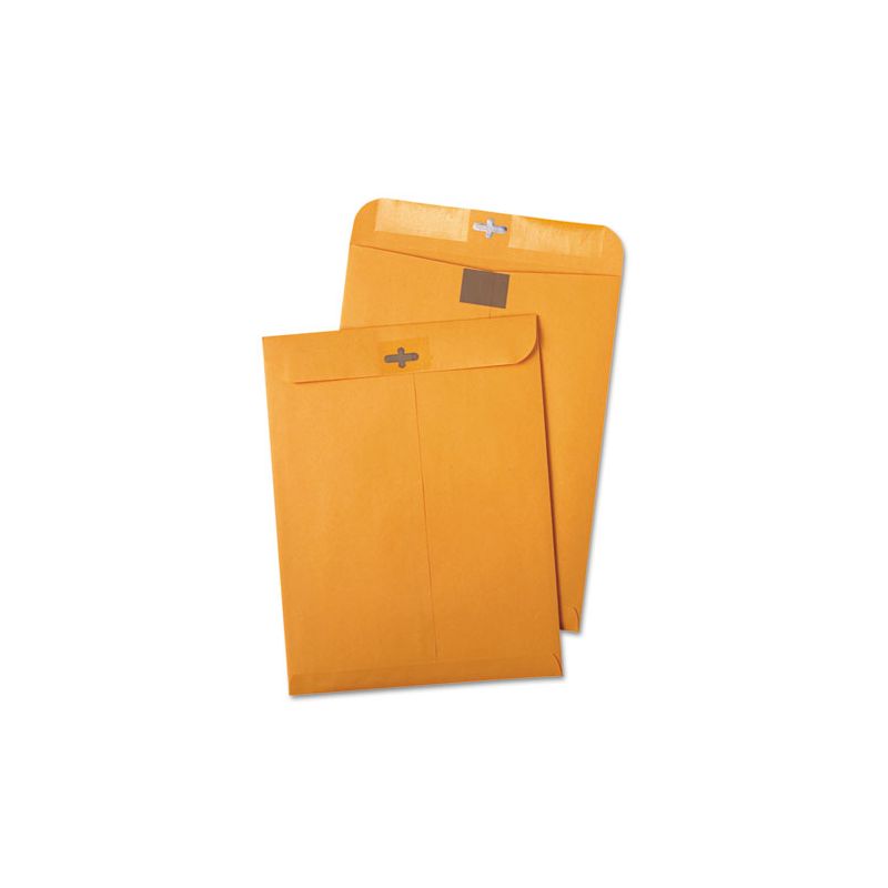 Quality Park Postage Saving ClearClasp Kraft Envelope, #97, Cheese Blade Flap, ClearClasp Closure, 10 x 13, Brown Kraft, 100/Box, 1 of 2