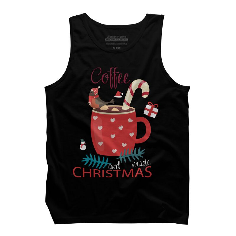Men's Design By Humans Merry Christmas Treasure box By funkprints Tank Top, 1 of 5