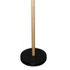 Modern Arc Floor Lamp Standing 59" Tall Black Metal Lior Floor Lamp Wooden Pole Cylinder Shade Decor for Living Room Reading Bedroom Office House Home - 4 of 4