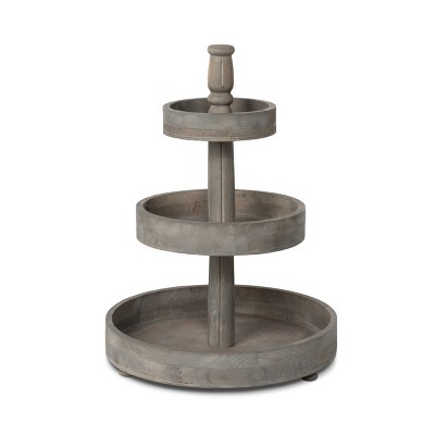 Park Hill Collection Wooden 3-Tiered Plant Stand