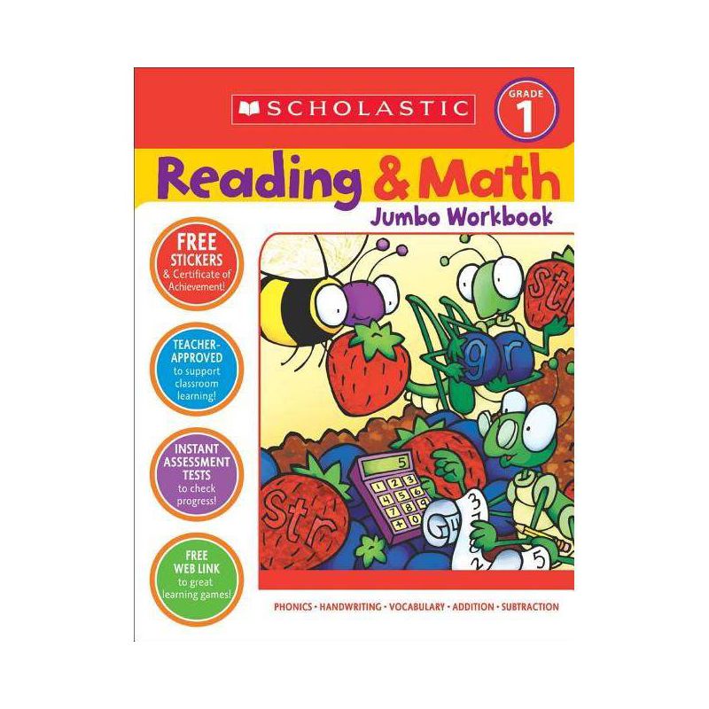 Reading & Math Jumbo Workbook: Grade 1 - by  Terry Cooper & Virginia Dooley (Paperback), 1 of 2